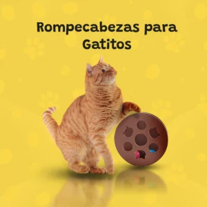 Juguete Interactivo de Pelotas, Rueda de Madera para Gato