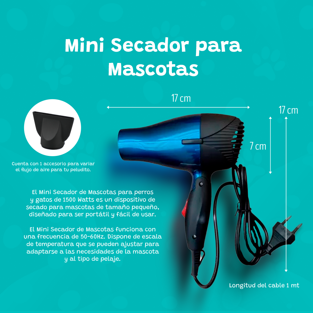 Secador para Mascotas con Ajuste de Temperatura - Imagen 2